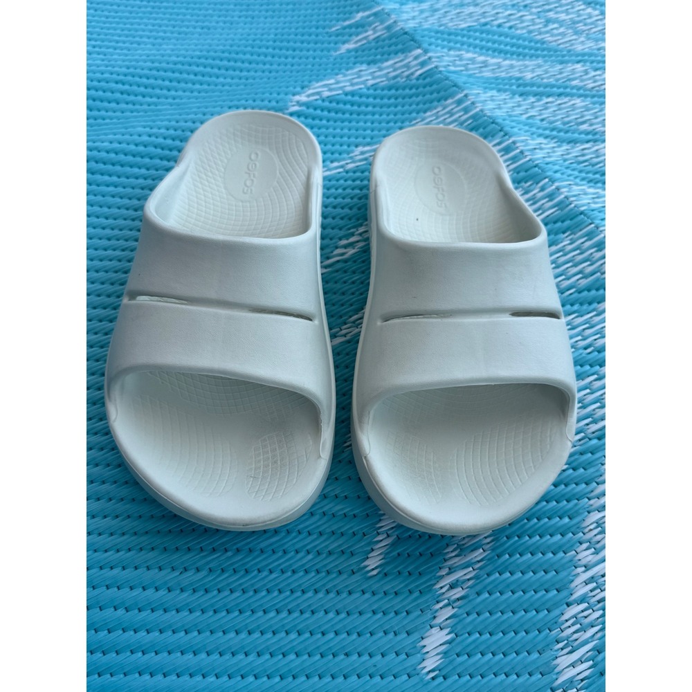 OOFOS OOahh Recovery Slides Women's 8 Cream Comfort Sandals Athleisure - Picture 3 of 11